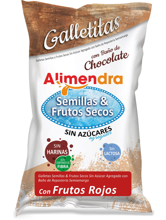 Galletitas de Semillas & Frutos Secos con Frutos Rojos. Paq. 120 grs.
